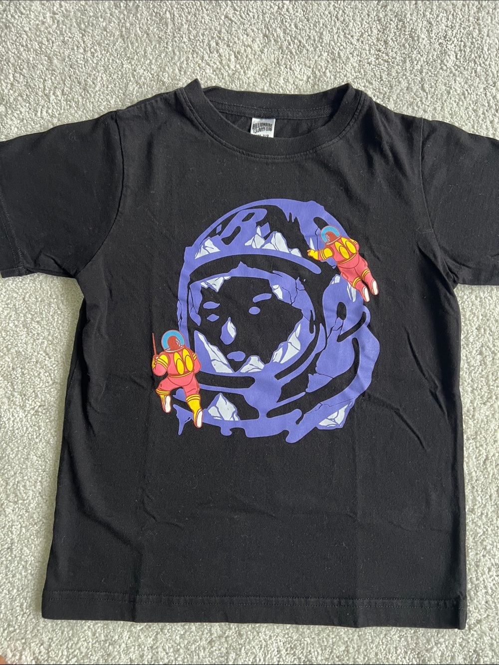 Billionaire Boys Club Kids Boys Black Astronaut Tee shirt  - size 7/8 years